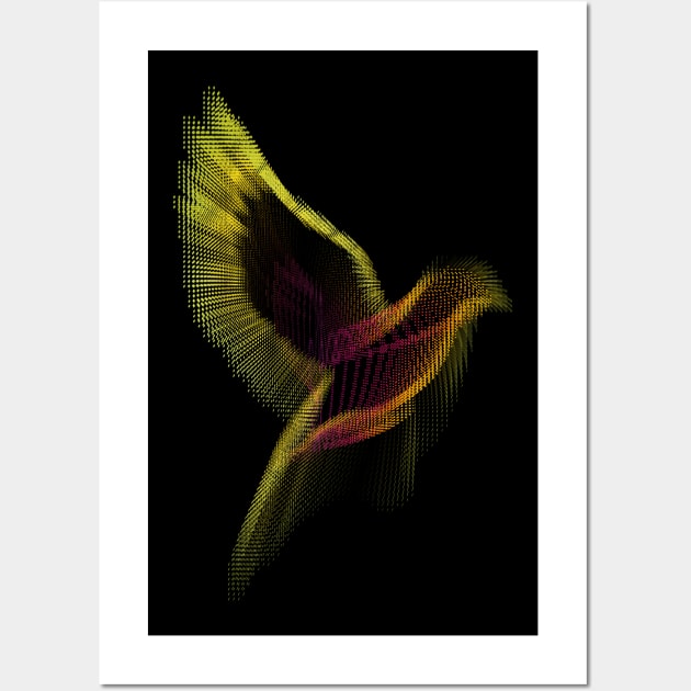 Brilliant Bird Abstract Wildlife Wall Art by donovanh